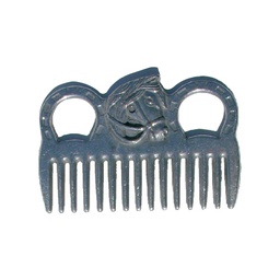 [10025882] MANE COMB ALUMINUM HORSE DESIGN